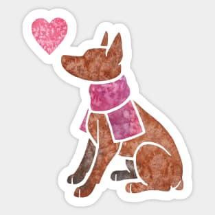 Miniature Pinscher (docked) Sticker